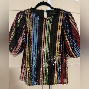 Sequin multi-color top